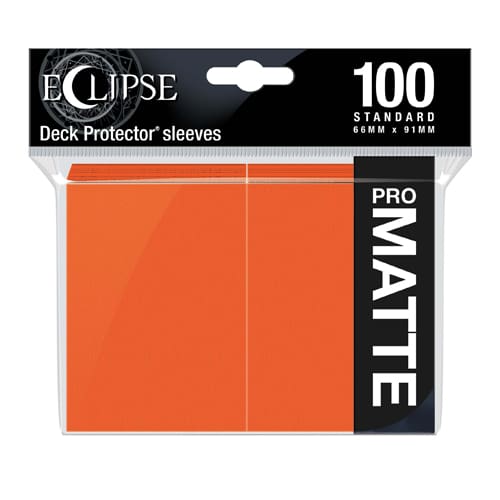 Eclipse Matte Standard Sleeves: Pumpkin Orange (100)
