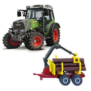 Fendt 3" 209 Vario Tractor With Log Trailer