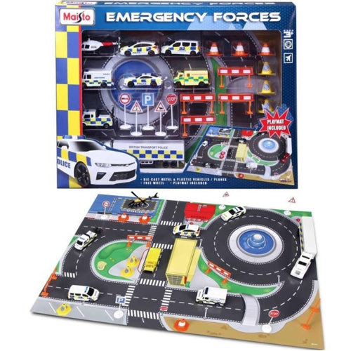 Fresh Metal Emergency Force Playset Inc Playmat