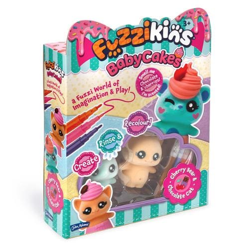Fuzzikins Baby Cakes Chocolate and Cherry Cupcakes (Cherry Bear & Chocolate Cat)
