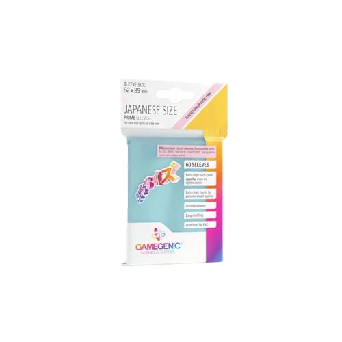 Gamegenic Prime Japanese Sized Sleeves Clear (60)