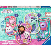 Gabby's Dollhouse 4x Large Shaped Puzzles