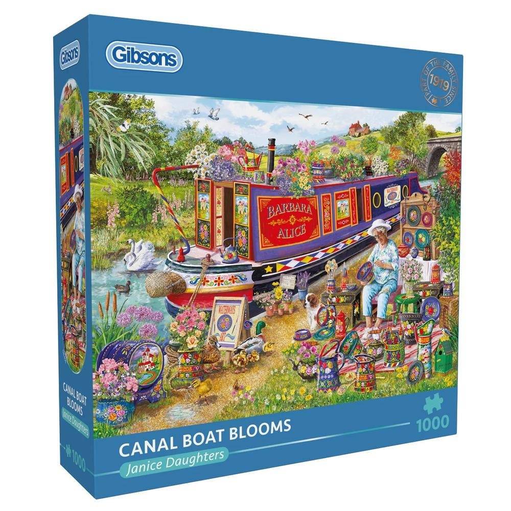 Gibsons: Canal Boat Blooms (1000 Pieces)