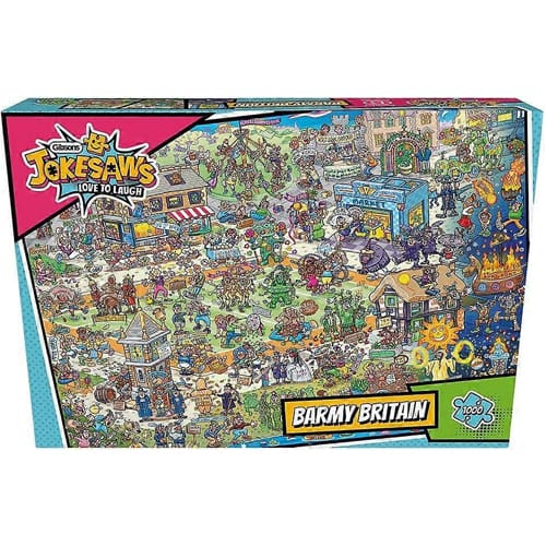 Gibsons - Jokesaws - Barmy Britain - 1000 Piece Jigsaw Puzzle