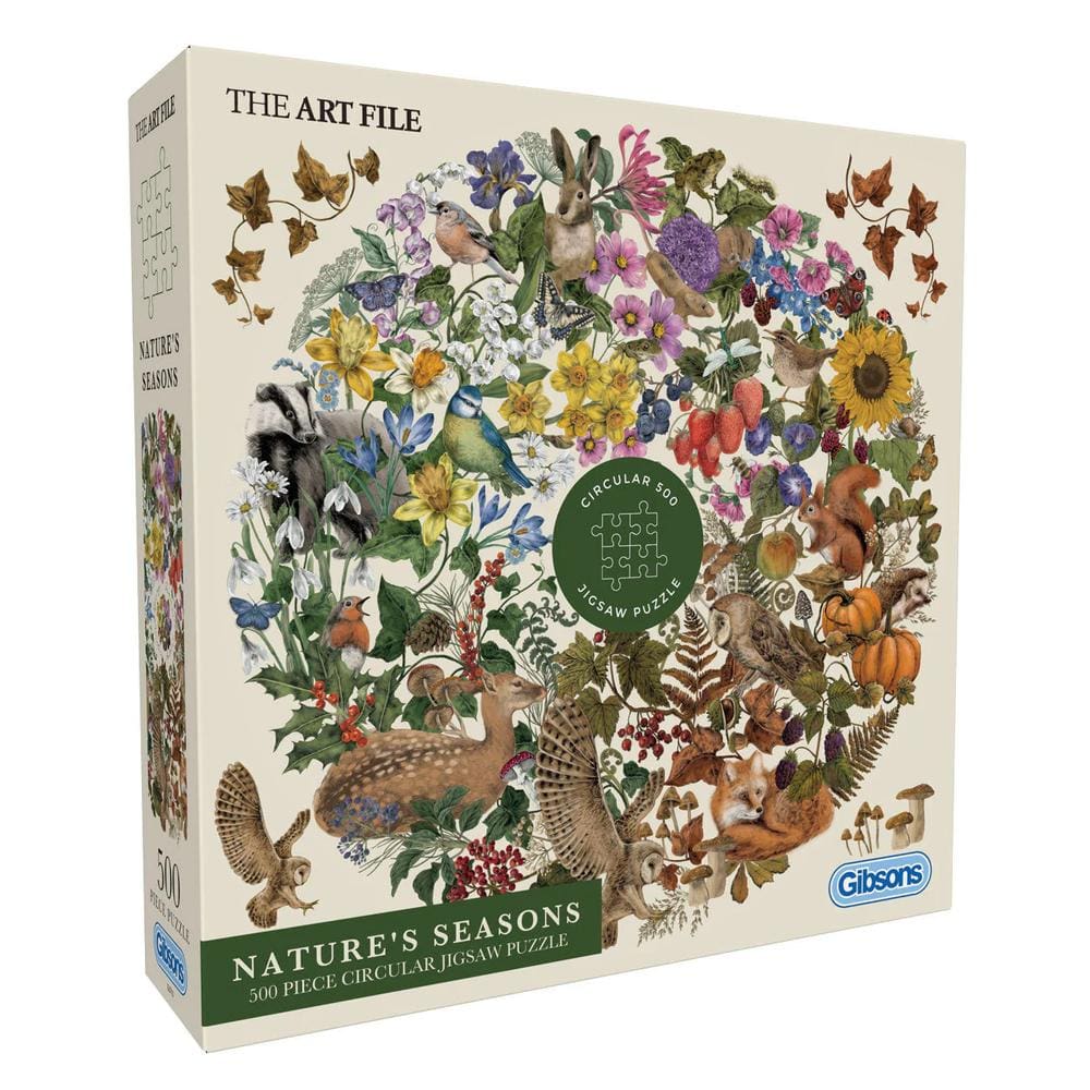 Gibsons: The Art File: Nature's Seasons (500 CIRCULAR Pieces)