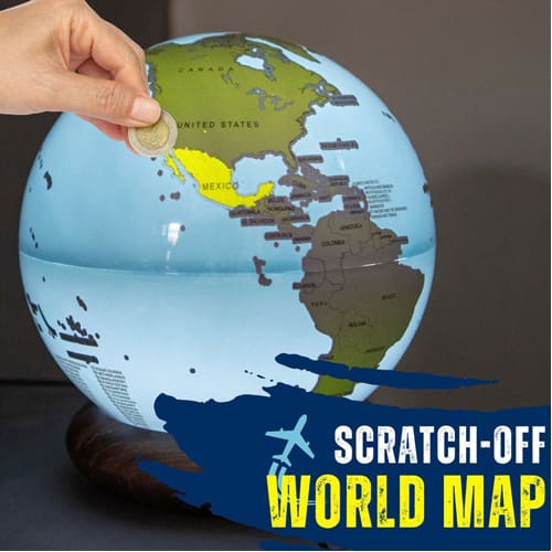 GlobeTrotter Scratch Off Globe Lamp