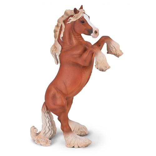 Gypsy Vanner Mare Rearing Chestnut - Deluxe 1:12 Scale