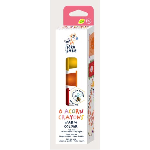Haku Yoka 6 Acorn Crayons - Warm