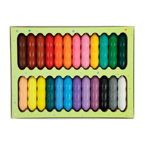 Haku Yoka Happy Pea Pod Crayons - 24 Colours