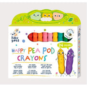 Haku Yoka Happy Pea Pod Crayons - 24 Colours