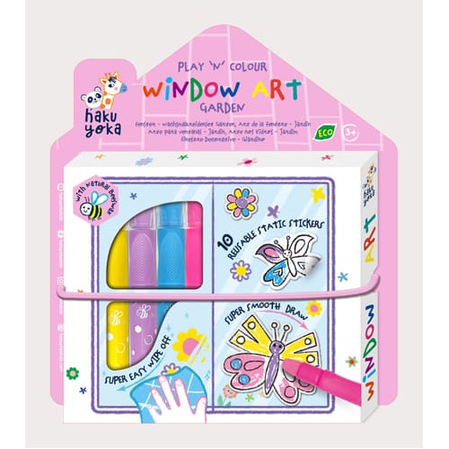Haku Yoka Window Art Butterfly Garden