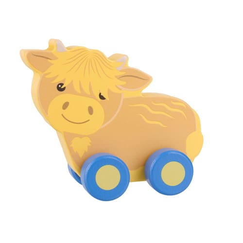 Highland Cow First Push Toy