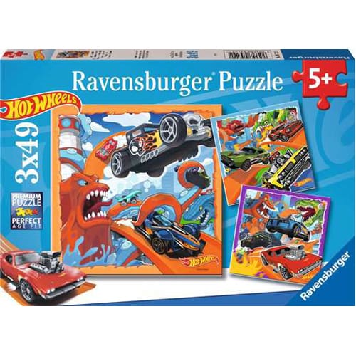 Hot Wheels Puzzle (3x49 Pieces)