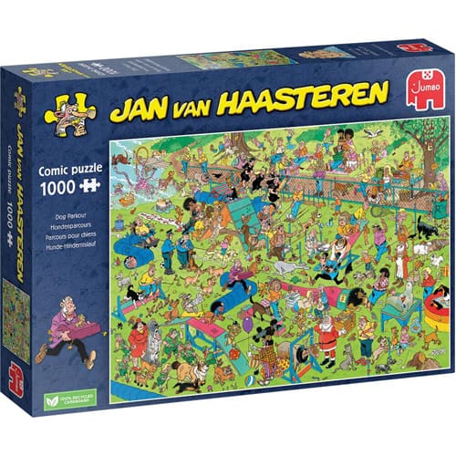 Jan van Haasteren - Dog Parkour - 1000 Pieces Comic Puzzle