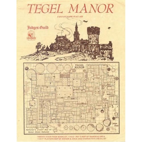 Judges Guild Classic Reprint: Tegel Manor (1e Adventure With Maps)