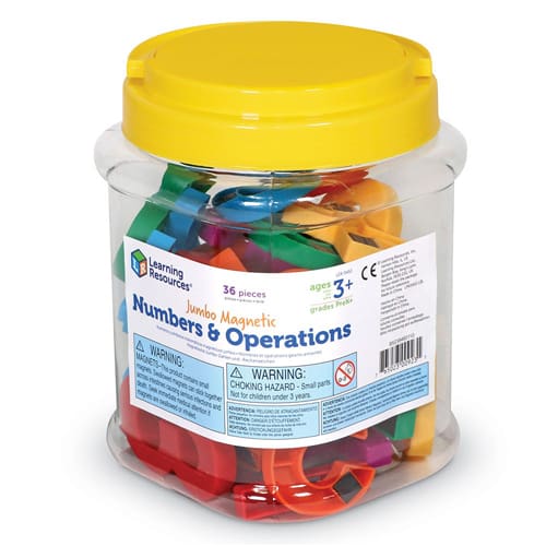 Jumbo Magnetic Numbers/Operations, Set of 36