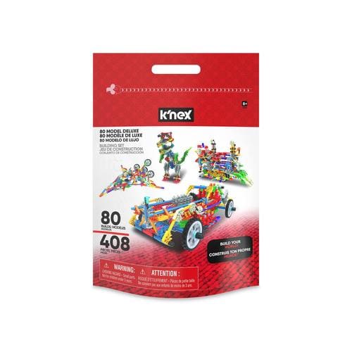 K'NEX 408 Pieces / 80 Model Deluxe with Bag