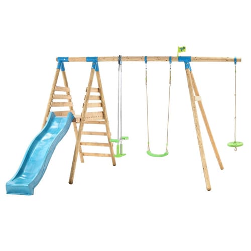 Knightswood Double Swing with Slide, Seat, Button And Glider