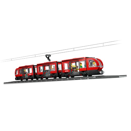 LEGO 60423 City Trains Downtown Streetcar and Station