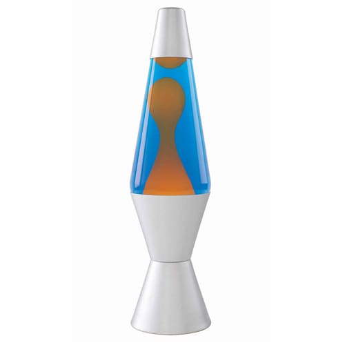 Lava Lamp Orange/Blue/Aluminium - 14.5In