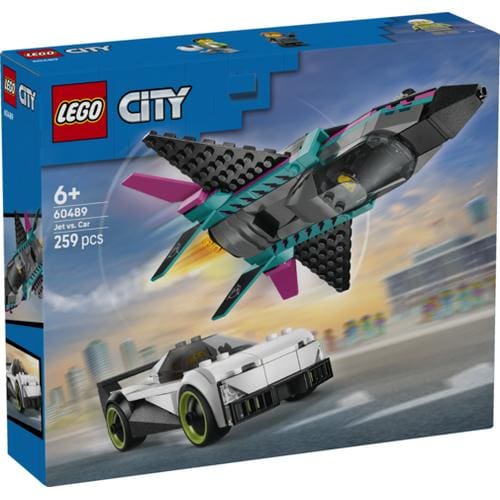 Lego City Great Vehicles 60489 Jet vs. Car