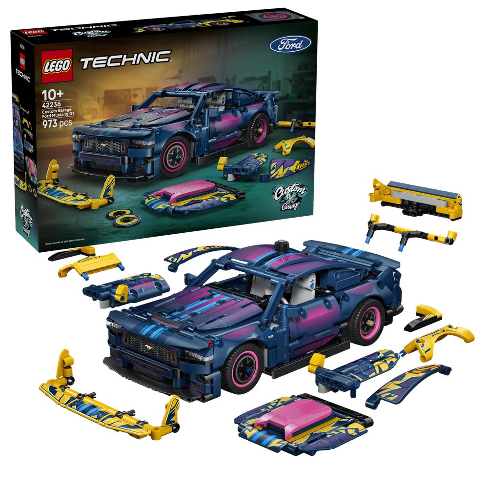 Lego Technic 42236 Custom Garage Ford Mustang GT Car