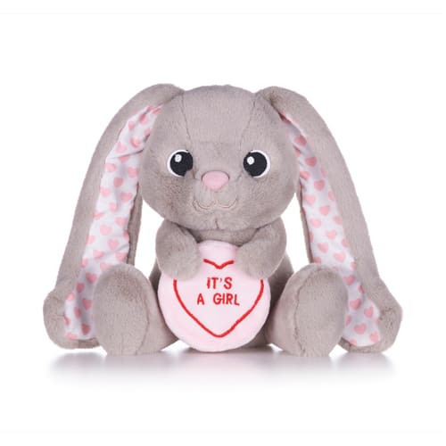 Love Hearts 18cm (7") Baby Girl Bunny