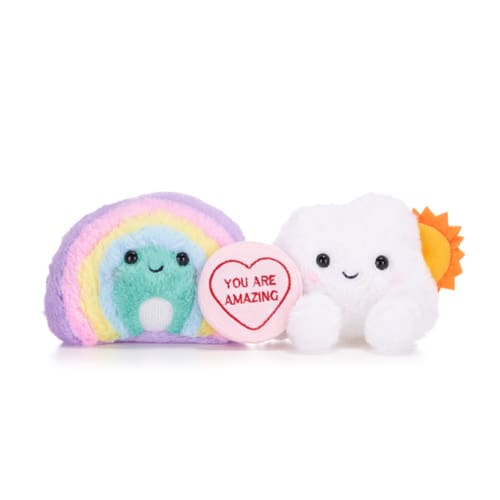 Love Hearts 5"/13Cm Rainbow And Cloud