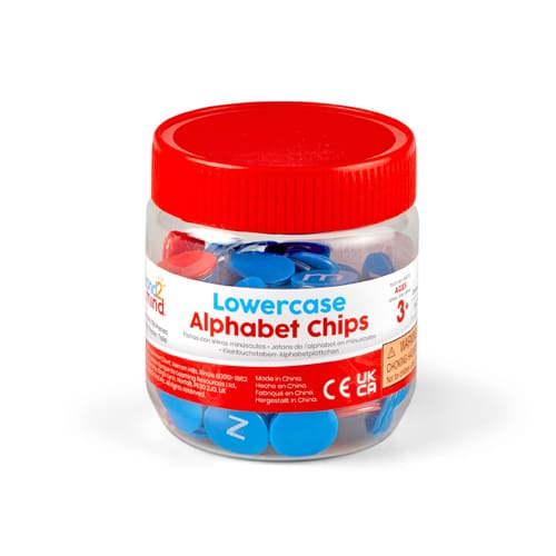 Lowercase Alphabet Chips, 156 Chips