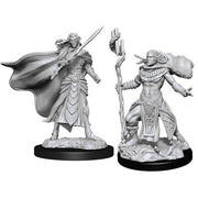 Magic the Gathering Unpainted Miniatures (Wave 14): Figure #7 - Elf Fighter and Cleric