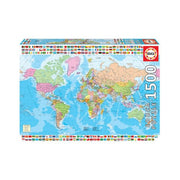 Map of The World With Flags 1500pc Jigsaw Puzzle