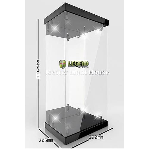Master Light House Acrylic Display Case with Lighting for 1/4 Action Figures (black)