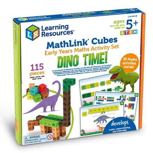 MathLink Cubes Early Maths Activity Set - Dino Time