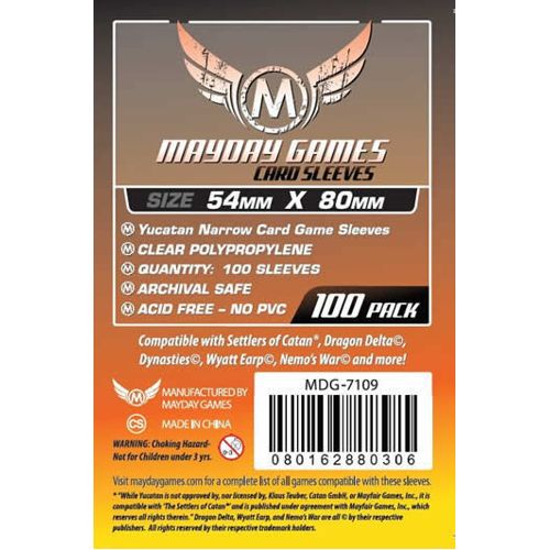 Mayday 100 Yucatan Card Sleeves 54mm x 80mm