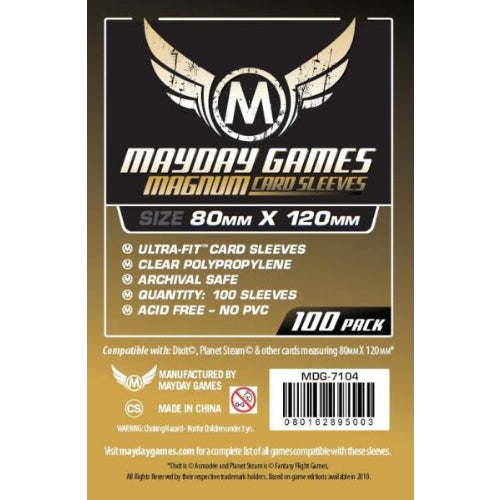 Mayday Magnum 100 Card Sleeves 80mm x 120mm