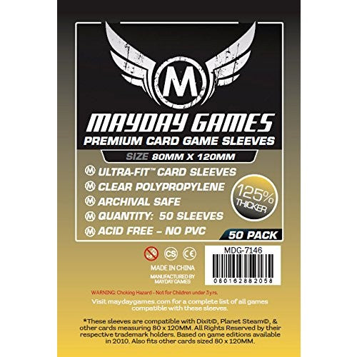 Mayday Magnum Ultra Fit 50 Card Sleeves 80 x 120mm