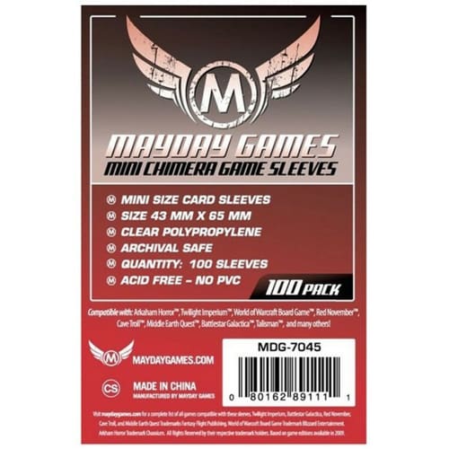 Mayday Mini Chimera 100 Card Sleeves 43mm x 65mm