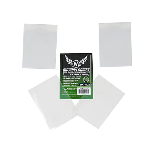 Mayday Premium 50 Clear Standard Card Sleeves 63.5 x 88mm