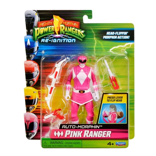 Mighty Morphing Power Rangers Auto Morphin Ranger Figure Pink Ranger