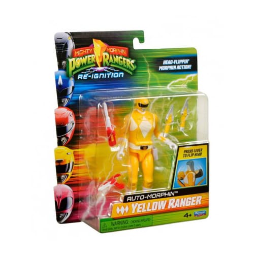 Mighty Morphing Power Rangers Auto Morphin Ranger Figure Yellow Ranger