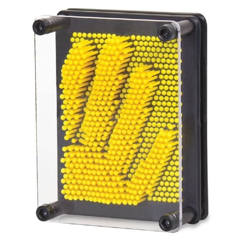 Mini Plastic Pin Art Yellow