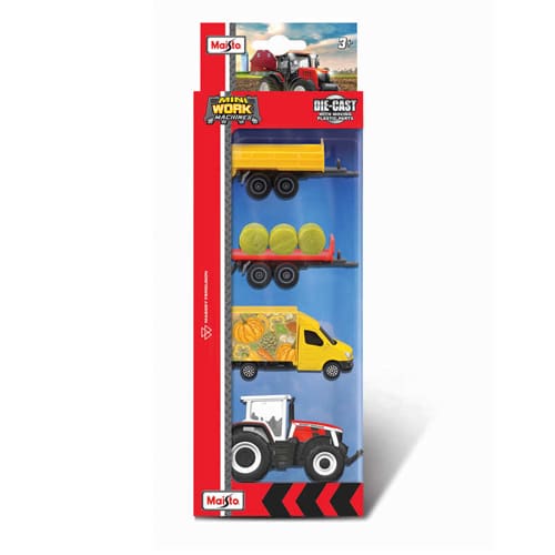 Mini Working Machines - 4 Pack Of Tractors Massey Fergusson