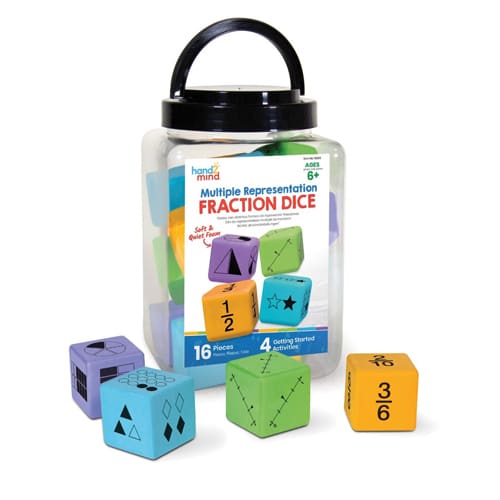 Multiple Representation Fractions Dice, Set of 16