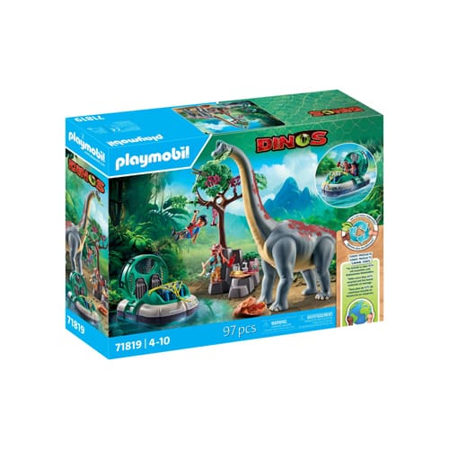PLAYMOBIL 71819 Dinos Brachiosaurus Encounter with Hovercraft