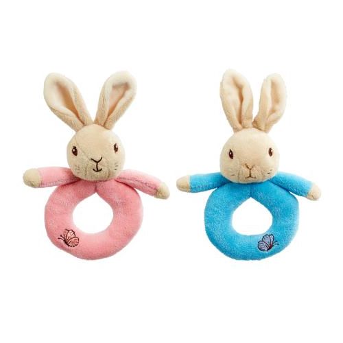 Peter Rabbit & Flopsy Bunny Plush Ring Rattles