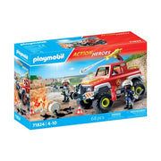 Playmobil 71824 Action Heroes Fire Rescue Truck With Water Shooting Cannon