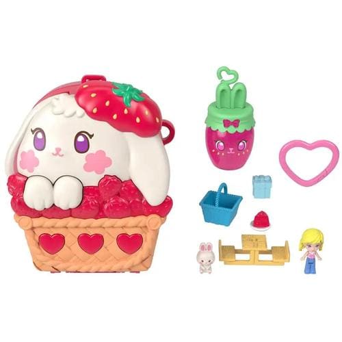 Polly Pocket Core Compact: Strawberry Bunny Basket