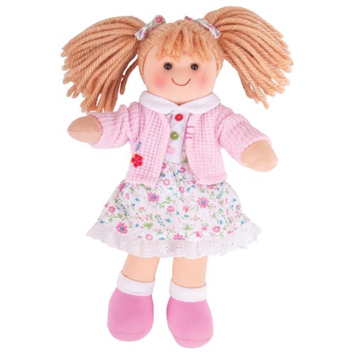 Poppy - Blonde Hair/Flower Dress/Pink Cardi