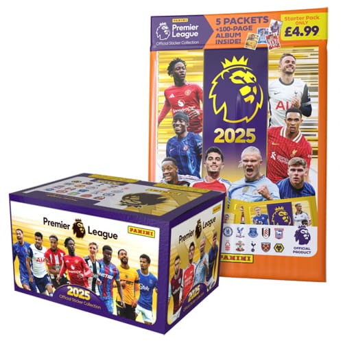 Premier League 2025 Official Sticker Collection - Box of 100 Packs