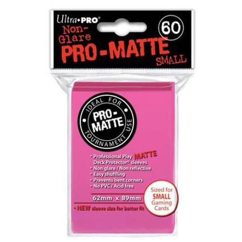 Pro Matte Small Pink Deck Protector Sleeves